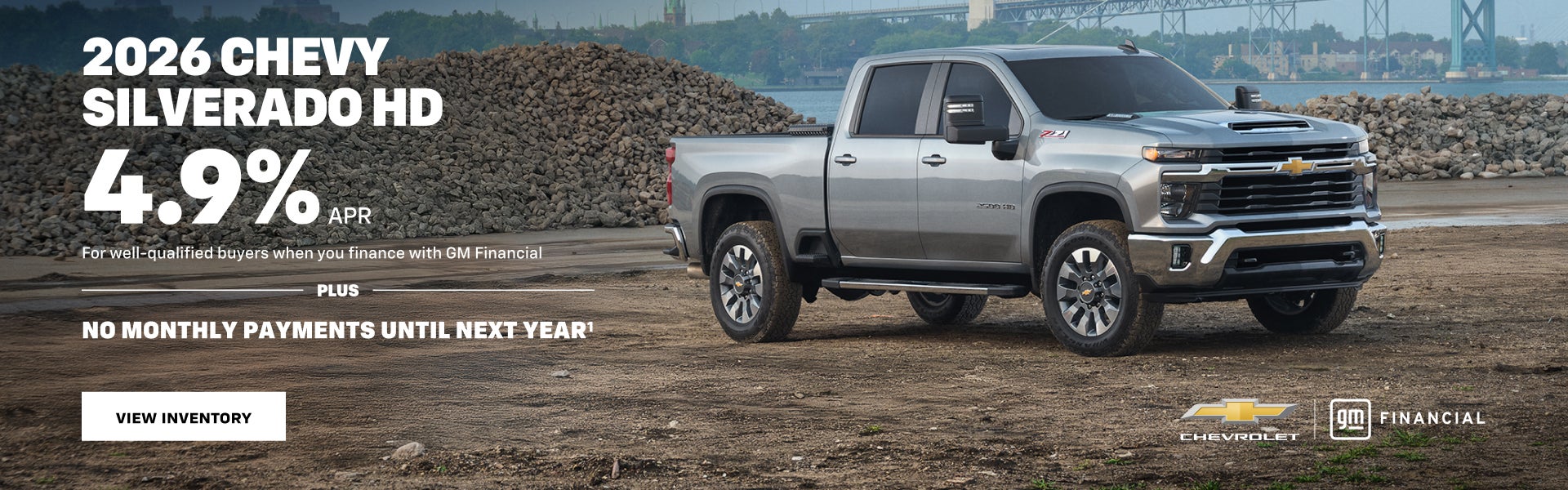 2026 Chevy Silverado HD. 4.9% APR For well-qualified buyers when you finance with GM Financial P...